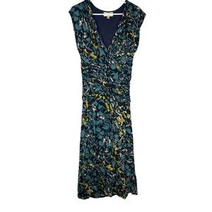 Moulinette Soeurs Anthropologie Womens Small Botanical Dusk Floral Midi Dress